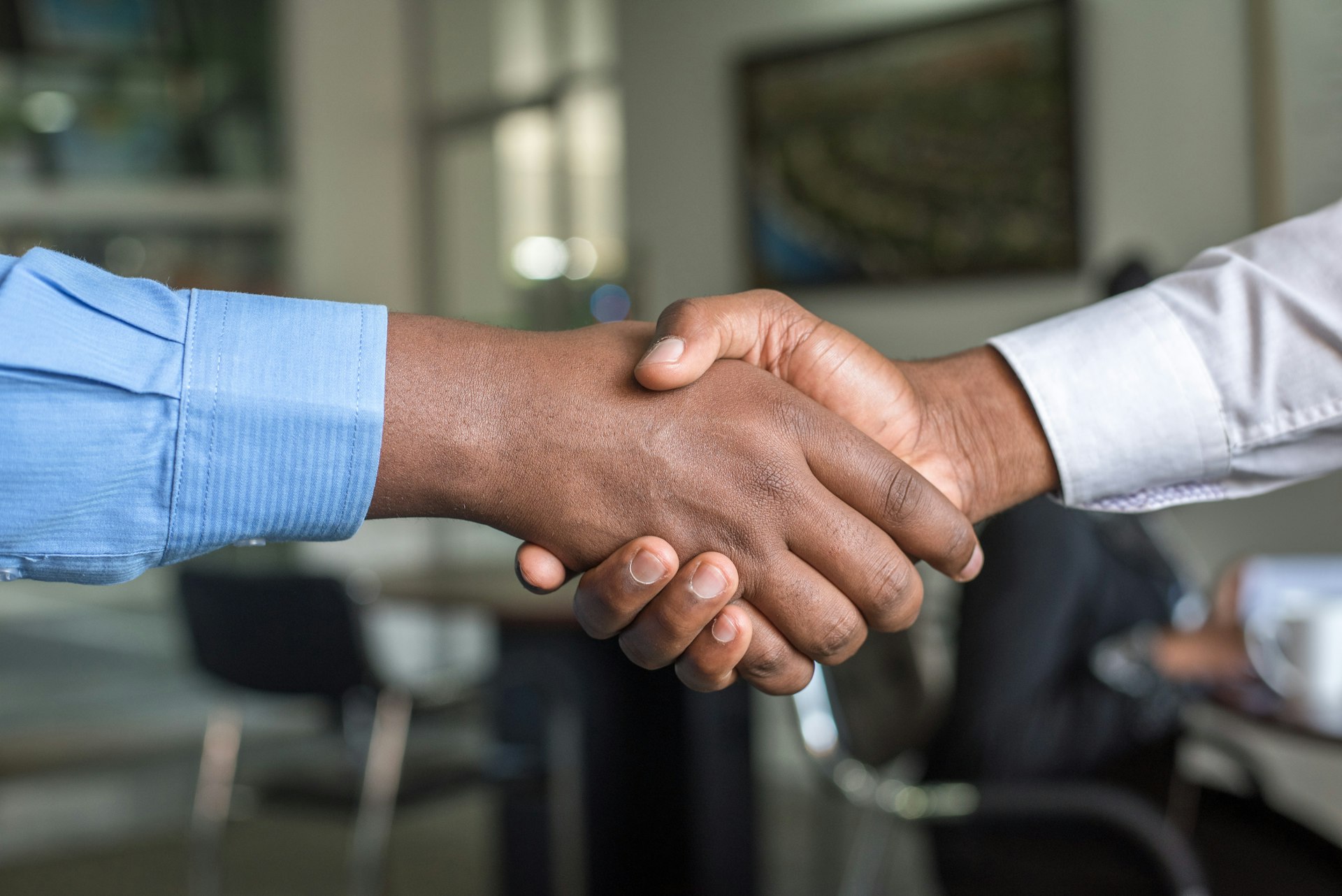 Business partners sealing an agreement